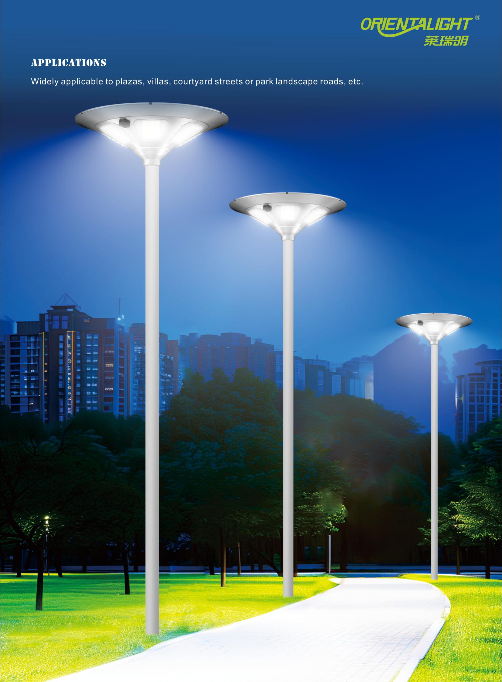  80w post top solar garden light